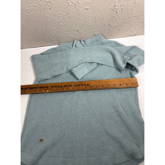 LRL Lauren Ralph Lauren Waffle Knit Cotton Hooded Pullover Sweater Top Size XL - Picture 7 of 7